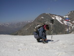 Stubai, mi preparo per scendere da quota 3200